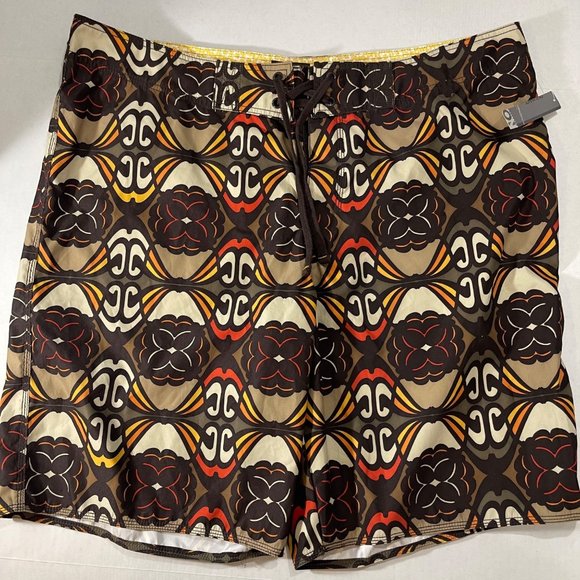 Old Navy Men's Brown Multi Board Short Swim XXL NWT